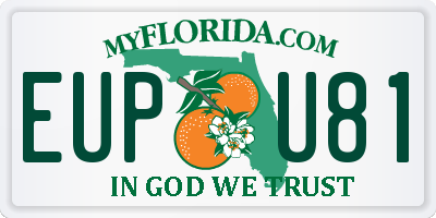 FL license plate EUPU81