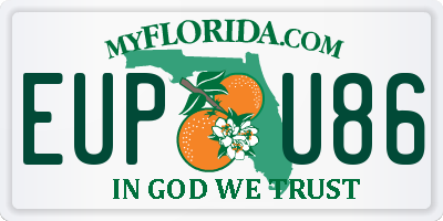 FL license plate EUPU86