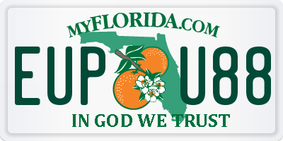 FL license plate EUPU88