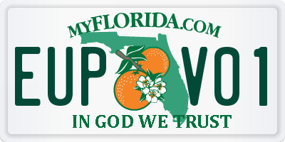 FL license plate EUPV01