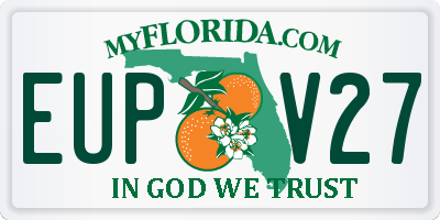 FL license plate EUPV27
