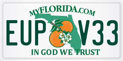 FL license plate EUPV33