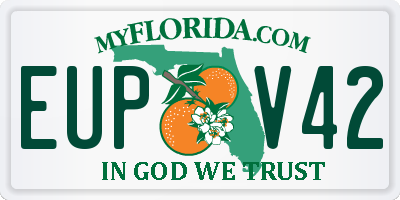 FL license plate EUPV42