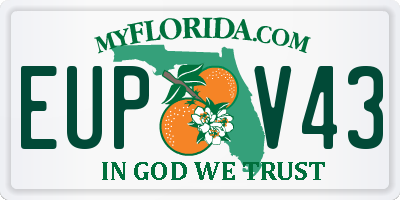 FL license plate EUPV43