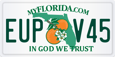 FL license plate EUPV45
