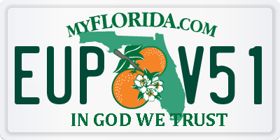 FL license plate EUPV51