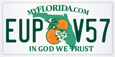 FL license plate EUPV57