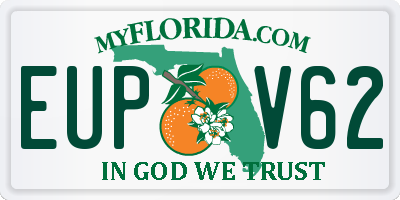 FL license plate EUPV62