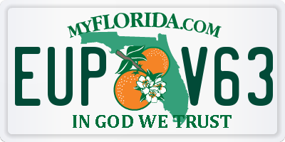 FL license plate EUPV63