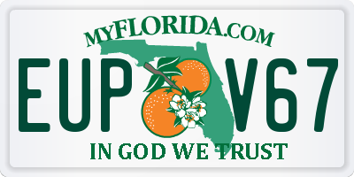 FL license plate EUPV67