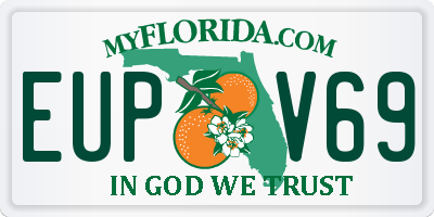 FL license plate EUPV69