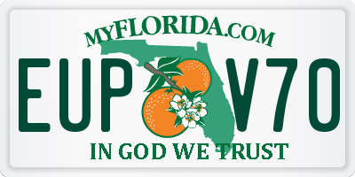 FL license plate EUPV70