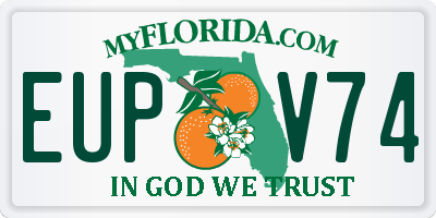 FL license plate EUPV74