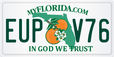FL license plate EUPV76