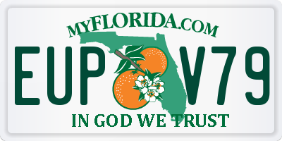 FL license plate EUPV79