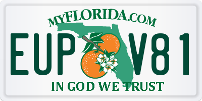 FL license plate EUPV81