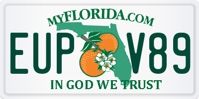 FL license plate EUPV89