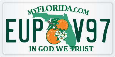 FL license plate EUPV97