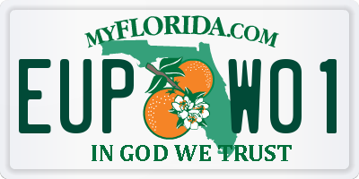 FL license plate EUPW01