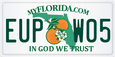 FL license plate EUPW05