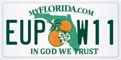 FL license plate EUPW11