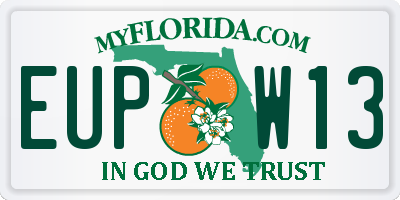 FL license plate EUPW13