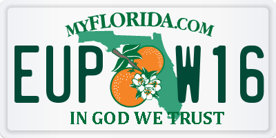 FL license plate EUPW16