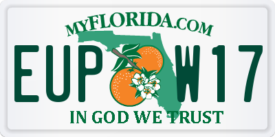 FL license plate EUPW17