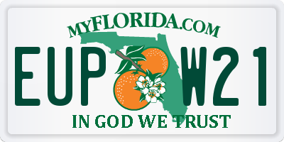 FL license plate EUPW21