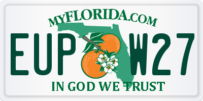 FL license plate EUPW27