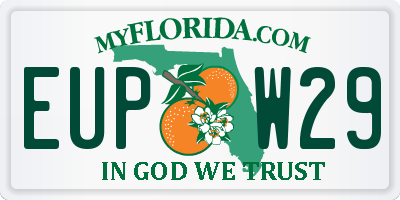FL license plate EUPW29
