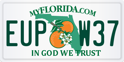 FL license plate EUPW37