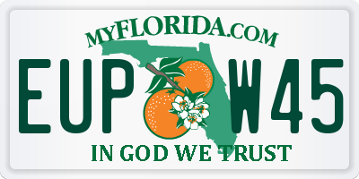 FL license plate EUPW45