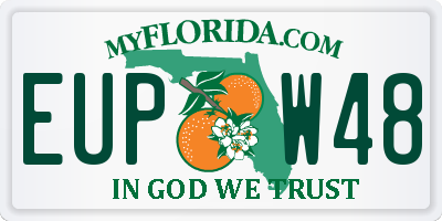 FL license plate EUPW48