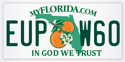 FL license plate EUPW60