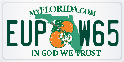 FL license plate EUPW65