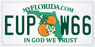 FL license plate EUPW66