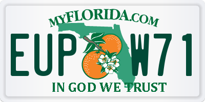 FL license plate EUPW71
