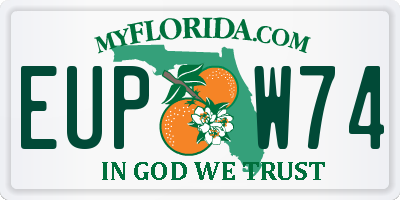 FL license plate EUPW74