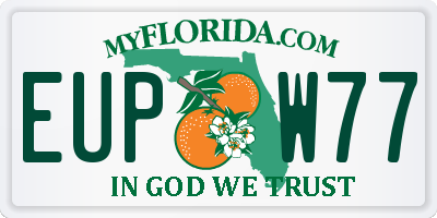 FL license plate EUPW77