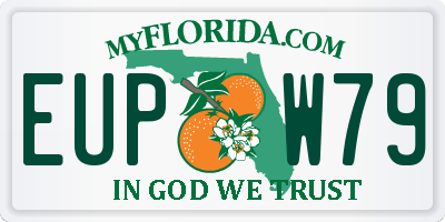 FL license plate EUPW79