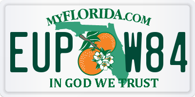FL license plate EUPW84