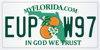 FL license plate EUPW97
