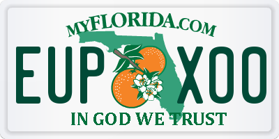 FL license plate EUPX00
