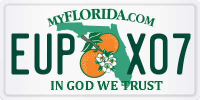 FL license plate EUPX07