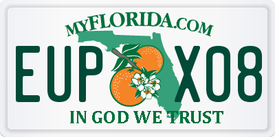 FL license plate EUPX08