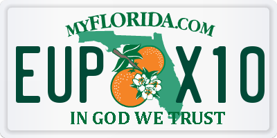 FL license plate EUPX10