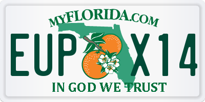 FL license plate EUPX14