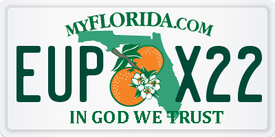 FL license plate EUPX22