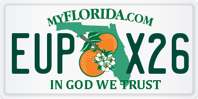 FL license plate EUPX26